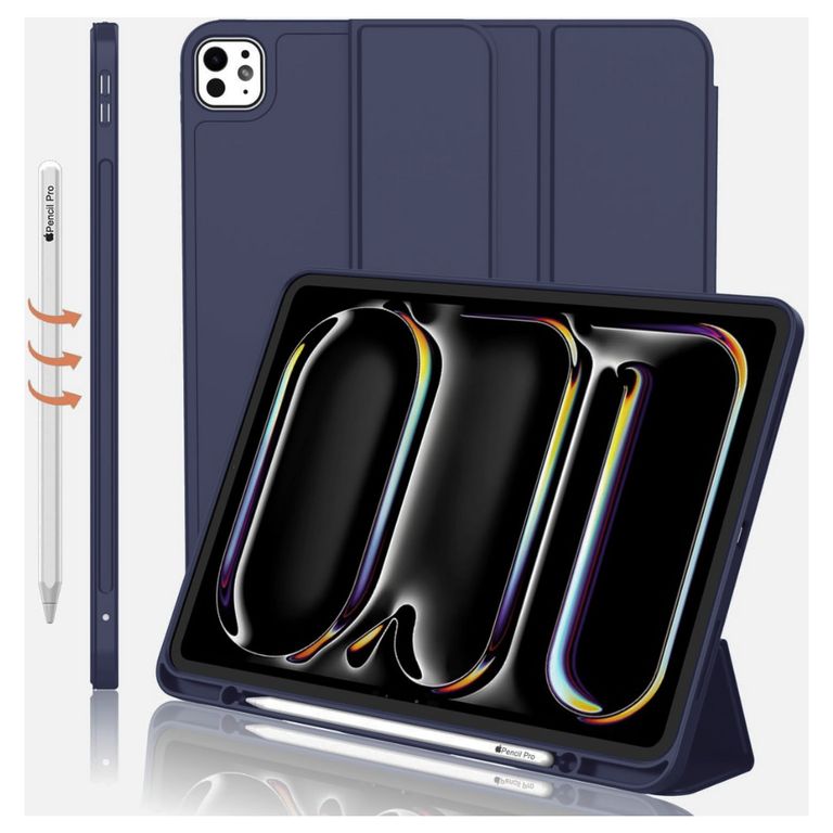 Funda Smart Case Portapencil Para iPad Pro 13 M5 M4 - AZUL