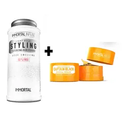 GENERICO - Pack Immortal Cera de Cabello CAPITAN BLACK y Polvo Texturizador 20gr
