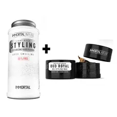GENERICO - Pack Immortal Cera de Cabello OUD ROYAL y Polvo Texturizador 20gr