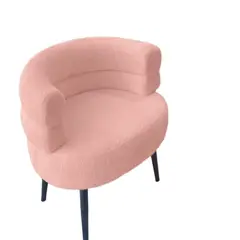GENERICO - Silla Media Luna Cachemir de Cordero Rosado