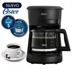 OSTER - Cafetera BVSTDCS51B 5 tazas Negro