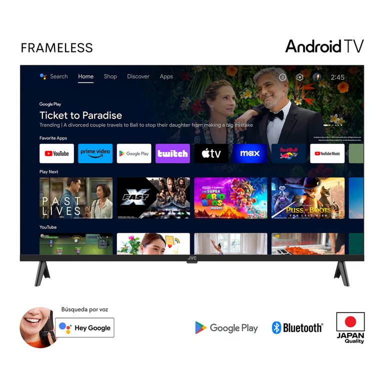 Televisor JVC 40” LT-40KB418 Full HD LED Smart Android TV
