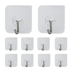 GENERICO - GANCHOS ADHESIVOS CON PEGATINA X 20 UNID