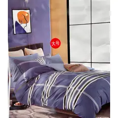 MINGDA - Set de Edredón QUEEN de 5 Piezas 100% Algodón