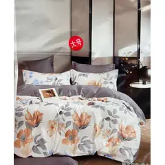 MINGDA - Set de Edredón QUEEN de 5 Piezas 100% Algodón