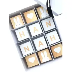 BOSQUE INVERNAL DECORACION ECO ALTERNATIVA - Cubos de madera para decoración cuarto bebé personalizados