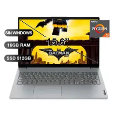 LENOVO - Laptop V15 G4 AMN, RYZEN5 7520U, 16GB RAM, 512GB SSD, 15.6, SIN WINDOWS (82YU00XYLM)