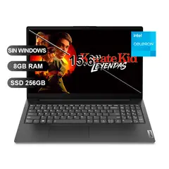 LENOVO - Laptop V15 G2 IJL, CELERON N4500, 8GB RAM, 256GB SSD, 15.6, SIN WINDOWS (82QY00SALM)