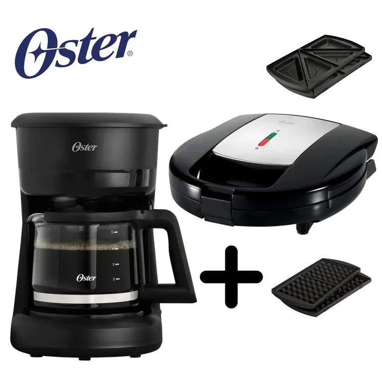 Combo Cafetera 5 tzas BVSTDCS51B + Sanguchera Waflera CKSTSM3892