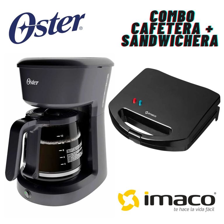 Combo Cafetera BVSTDCS121B + Sandwichera Imaco Ist 101N Negro
