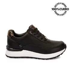 VIALE - Zapatilla Casual TERI-2501 Negro Cuero