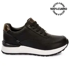 VIALE - Zapatilla Casual TERI-2501 Negro Cuero