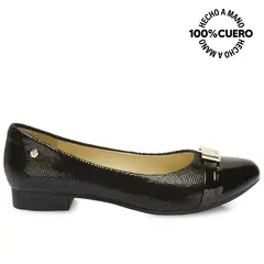 VIALE - Zapato Ballerina Casual ECO-2521 Negro Cuero