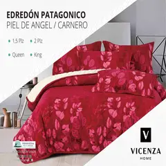 VENEZIA - Set de Edredón 2pz Patagonico Piel de Angel C/ Carnero de 5 Piezas