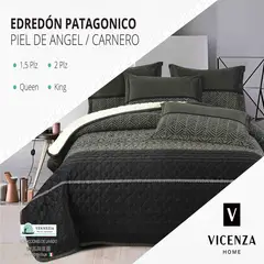 VENEZIA - Set de Edredón 2pz Patagonico Piel de Angel C/ Carnero de 5 Piezas