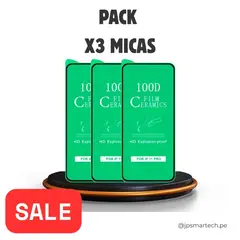 GENERICO - PACK x3 MICA CERAMICA EN HD BRILLO PARA Poco F4 GT