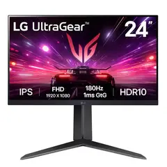LG - Monitor Gamer 24" 24GS65F-B Plano FHD 180 HZ IPS HDMI/DP UltraGear