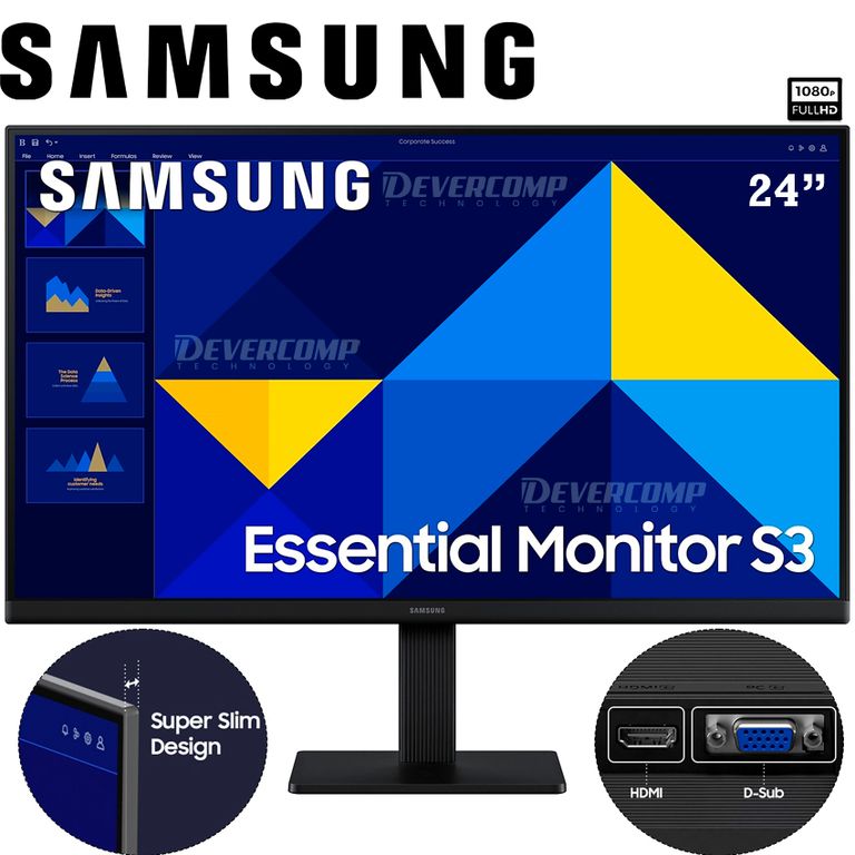 Monitor LS24D300GALXPE 24 IPS Full HD 75Hz HDMI VGA