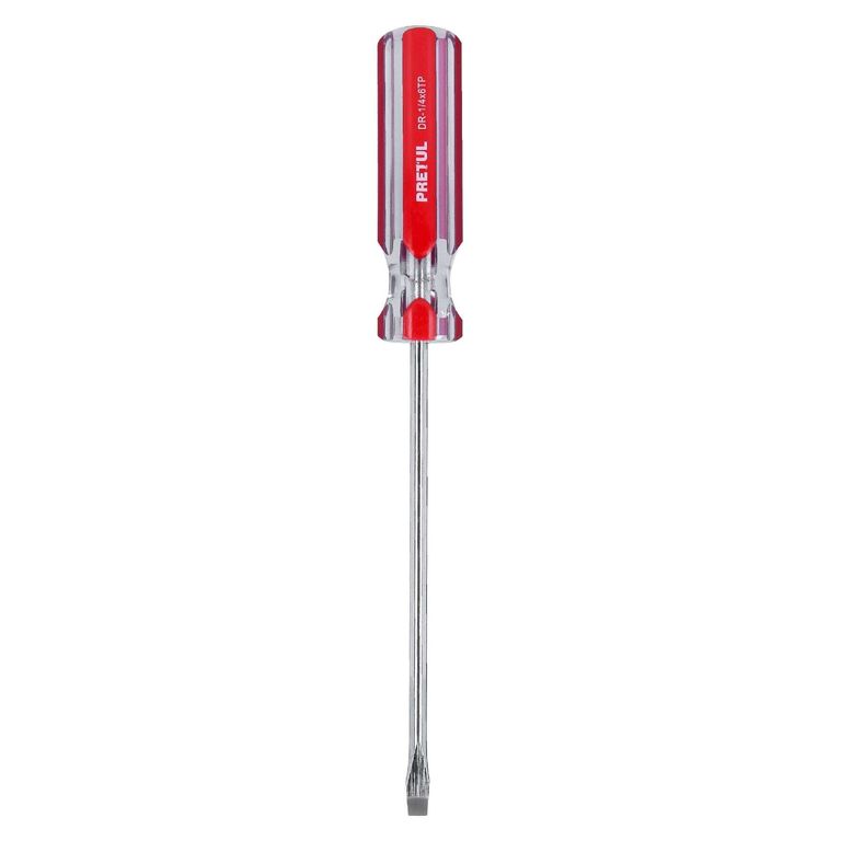 Desarmador Plano 1/4" x 6" Mango de PVC 21462
