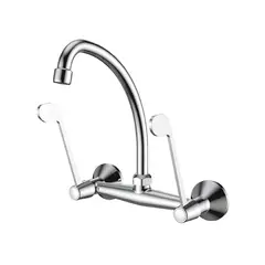 FRATELLI - MEZCLADORA DE COCINA PARED HOSPITALARIO CROMADO HEBEL-P