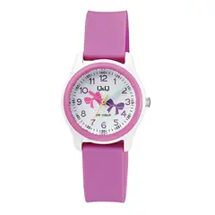 Q AND Q - Reloj Para Mujer Deportivo Acuativo Rosa Lila Blanco