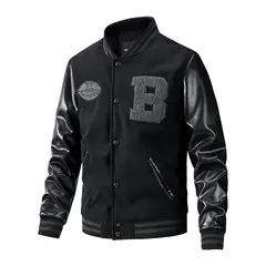 TIOZONEY - Chaqueta Biker Hombre -Negro