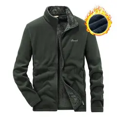 TIOZONEY - Abrigo térmico con terciopelo - Verde.