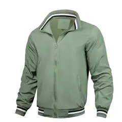 TIOZONEY - Chaqueta casual para hombres - Verde