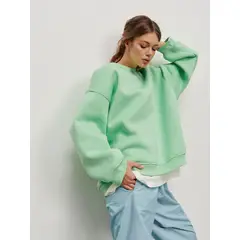 TIOZONEY - Sudadera suelta de cuello redondo para mujer