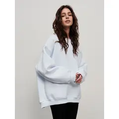 TIOZONEY - Sudadera suelta de cuello redondo para mujer
