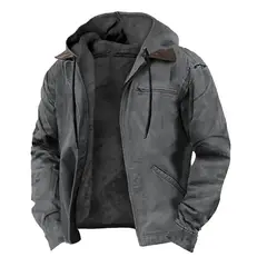 TIOZONEY - Chaqueta de solapa de invierno para hombres