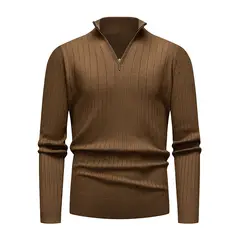 TIOZONEY - Suéter de hombre con media cremallera