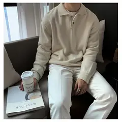 TIOZONEY - Camisa de punto polo para hombres.