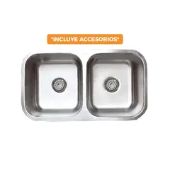 FRATELLI - LAVADERO DE COCINA ACERO DOBLE POZA SATINADO LP-8246