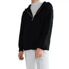 TIOZONEY - Chaqueta de suéter de lana para hombres