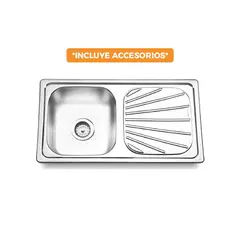 FRATELLI - LAVADERO DE COCINA ACERO CON ESCURRIDOR SATINADO LD-7540