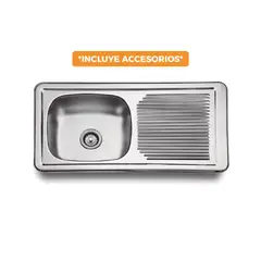 FRATELLI - LAVADERO DE COCINA ACERO CON ESCURRIDERO SATINADO LP-9449
