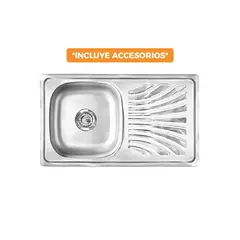 FRATELLI - LAVADERO DE COCINA ACERO CON ESCURRIDERO SATINADO LD-7540A