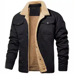 TIOZONEY - Chaqueta de solapa de invierno para hombres