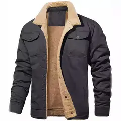 TIOZONEY - Chaqueta de solapa de invierno para hombres