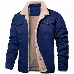TIOZONEY - Chaqueta de solapa de invierno para hombres