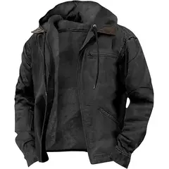 TIOZONEY - Chaqueta de solapa de invierno para hombres