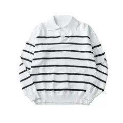 TIOZONEY - Suéter polo de punto para hombres de manga larga