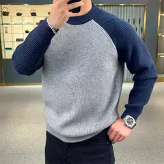 TIOZONEY - Sudadera de cuello redondo para hombres