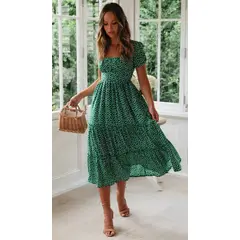 TIOZONEY - Vestido Largo Algodón Mujer