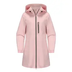 TIOZONEY - Chaqueta impermeable con capucha para mujer-Rosa