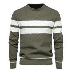 TIOZONEY - Chaleco cerrado Manga Larga Hombre - Verde