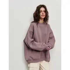 TIOZONEY - Sudadera suelta de cuello redondo para mujer