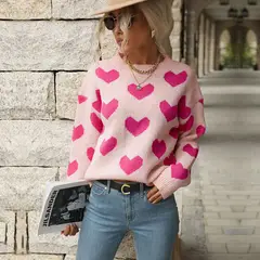 TIOZONEY - Sweater Cuello Alto con diseño para mujer