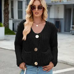 TIOZONEY - Cárdigan de otoño para mujer